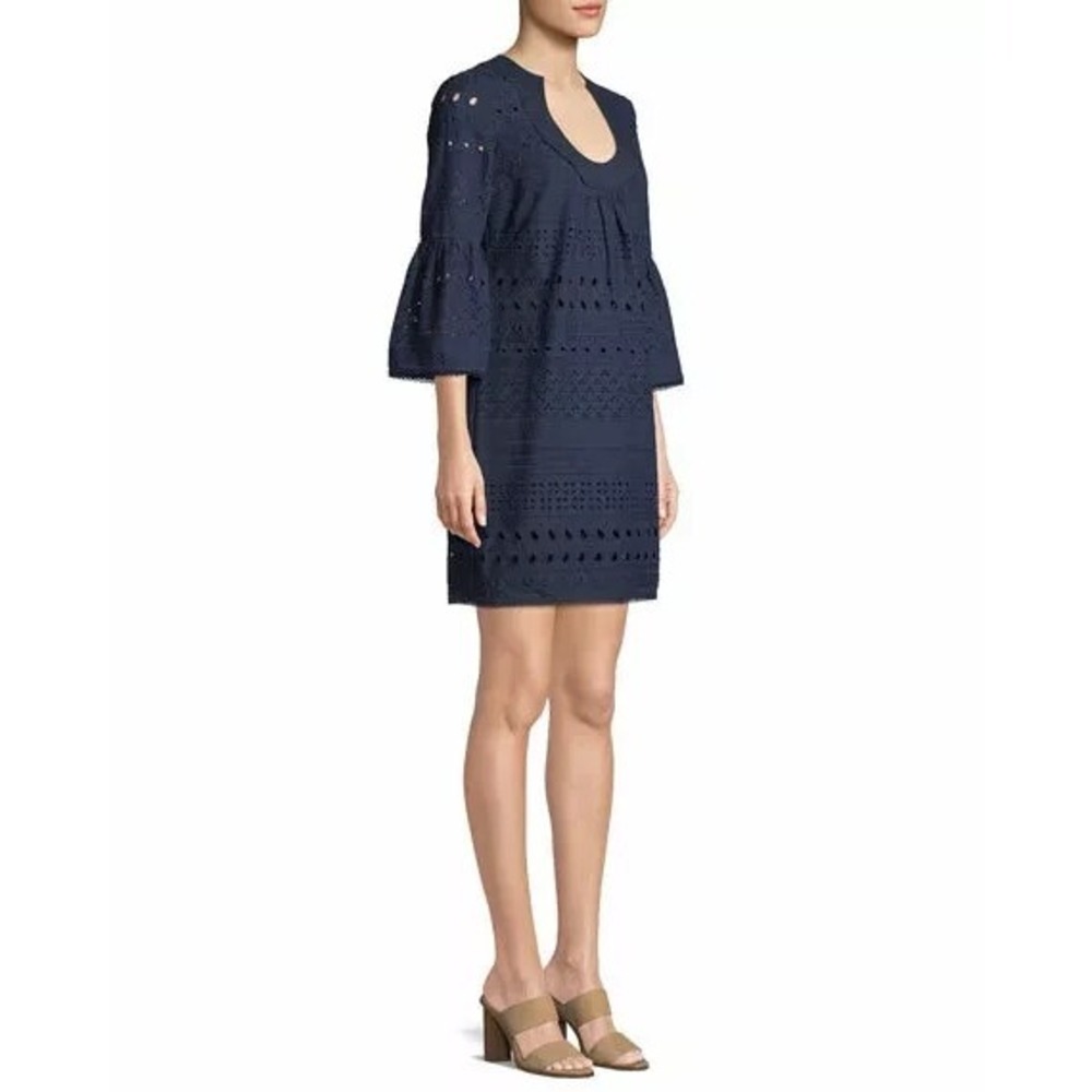 NWT Trina Turk Bonita Cotton Embroidered Eyelet Shift Tunic Dress 2 4 XS Boho
